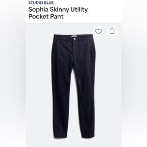 Studio Blue Sophia Skinny Utility Pocket Pant Size 14, Inseam 27”